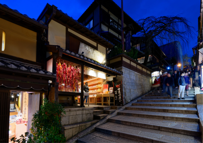 京都清水寺の近く産寧坂にある七味とうがらし専門店｜おちゃのこ