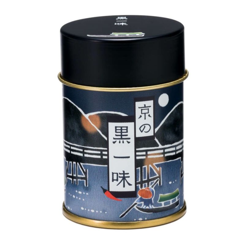 唐辛子を焙煎した京都の黒一味缶｜おちゃのこさいさい公式通販